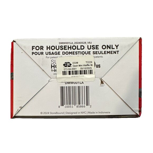 Dash Mini Waffle Maker 4” Cooking Non Stick 350 Watt Fast Breakfast Purple NEW! - Picture 5 of 6